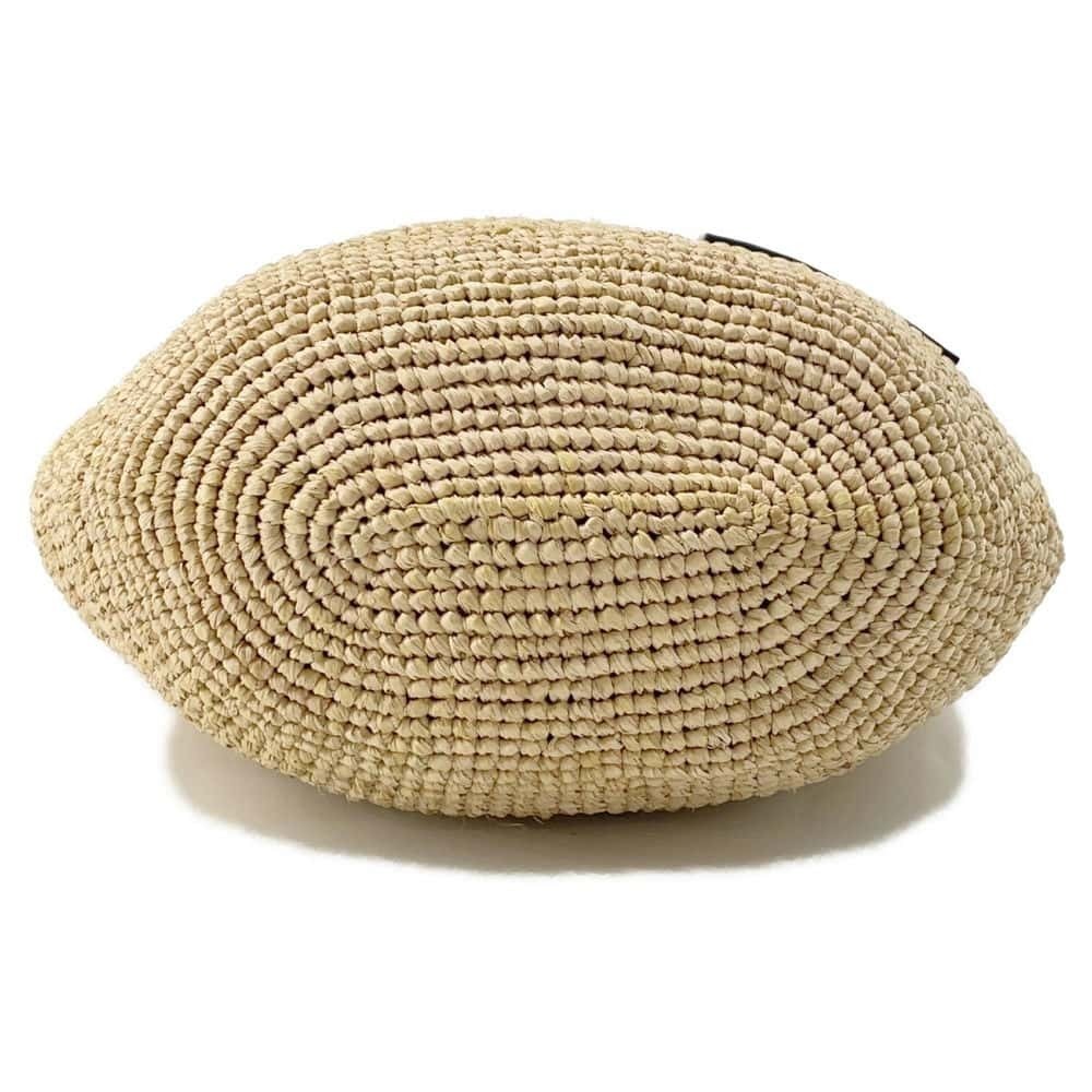 Loewe Tote Bag Slit Raffia Leather Shoulder Basket - Picture 3 of 12